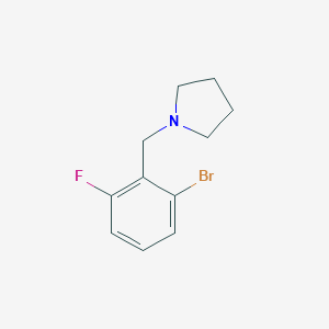 1-[(2-Bromo-6-fluorophenyl)methyl]pyrrolidine图片