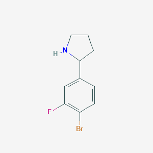 2-(4-Bromo-3-fluorophenyl)pyrrolidineͼƬ