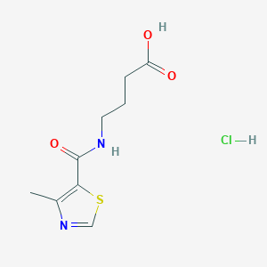 4-[(4-Methyl-1,3-thiazol-5-yl)formamido]butanoic Acid HydrochlorideͼƬ