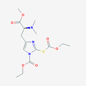 1-(Ethoxycarbonyl)-2-[(ethoxycarbonyl)thio]-N,N-dimethyl-L-histidine Methyl EsterͼƬ