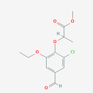 methyl 2-(2-chloro-6-ethoxy-4-formylphenoxy)propanoateͼƬ