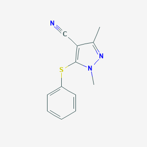 1,3-Dimethyl-5-(phenylsulfanyl)-1H-pyrazole-4-carbonitrileͼƬ