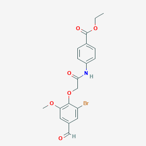 ethyl 4-[2-(2-bromo-4-formyl-6-methoxyphenoxy)acetamido]benzoateͼƬ