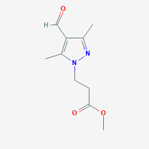Methyl 3-(4-formyl-3,5-dimethyl-1H-pyrazol-1-yl)-propanoateͼƬ