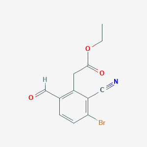 Ethyl 3-bromo-2-cyano-6-formylphenylacetate图片