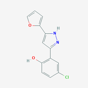 4-Chloro-2-[5-(Furan-2-Yl)-1h-Pyrazol-3-Yl]PhenolͼƬ