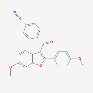 [6-Methoxy-2-(4-methoxyphenyl)benzo[b]furan-3-yl](4-cyanophenyl)methanoneͼƬ