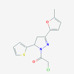 2-Chloro-1-[3-(5-Methylfuran-2-Yl)-5-(Thiophen-2-Yl)-4,5-Dihydro-1h-Pyrazol-1-Yl]Ethan-1-OneͼƬ