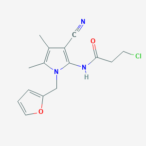 3-Chloro-N-[3-Cyano-1-(Furan-2-Ylmethyl)-4,5-Dimethyl-1h-Pyrrol-2-Yl]PropanamideͼƬ