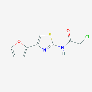 2-Chloro-N-[4-(furan-2-yl)-1,3-thiazol-2-yl]acetamideͼƬ