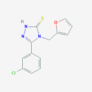 5-(3-Chlorophenyl)-4-(furan-2-ylmethyl)-4H-1,2,4-triazole-3-thiolͼƬ