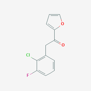 2-(2-Chloro-3-fluorophenyl)-1-(furan-2-yl)ethan-1-oneͼƬ