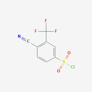 4-Cyano-3-(trifluoromethyl)benzene-1-sulfonyl chlorideͼƬ