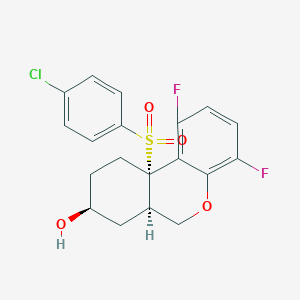 (6aR,8S,10aS)-10a-((4-Chlorophenyl)sulfonyl)-1,4-difluoro-6a,7,8,9,10,10a-hexahydro-6H-benzo[c]chromen-8-olͼƬ