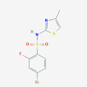 4-BROMO-2-FLUORO-N-(4-METHYLTHIAZOL-2-YL)BENZENESULFONAMIDEͼƬ