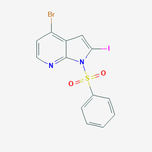 1-(benzenesulfonyl)-4-bromo-2-iodo-1H-pyrrolo[2,3-b]pyridineͼƬ