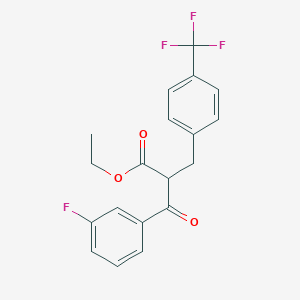 Ethyl 3-(3-fluorophenyl)-3-oxo-2-((4-(trifluoromethyl)phenyl)methyl)propionateͼƬ