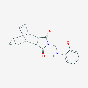 2-{[(2-methoxyphenyl)amino]methyl}hexahydro-4,6-ethenocyclopropa[f]isoindole-1,3(3aH)-dioneͼƬ