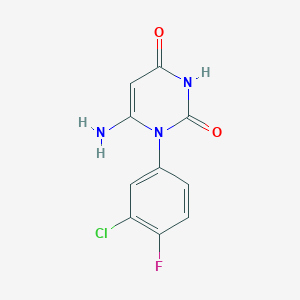 6-Amino-1-(3-chloro-4-fluorophenyl)pyrimidine-2,4(1H,3H)-dioneͼƬ