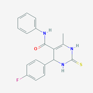 4-(4-Fluorophenyl)-6-methyl-N-phenyl-2-thioxo-1,2,3,4-tetrahydro-5-pyrimidinecarboxamideͼƬ