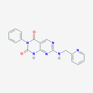 3-phenyl-7-[(pyridin-2-ylmethyl)amino]pyrimido[4,5-d]pyrimidine-2,4(1H,3H)-dioneͼƬ