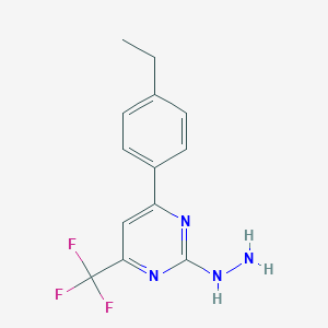 4-(4-ethylphenyl)-2-hydrazinyl-6-(trifluoromethyl)pyrimidineͼƬ