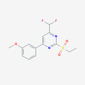 4-(difluoromethyl)-2-(ethanesulfonyl)-6-(3-methoxyphenyl)pyrimidineͼƬ