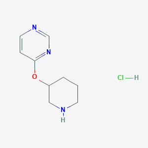 4-(Piperidin-3-yloxy)pyrimidine hydrochlorideͼƬ