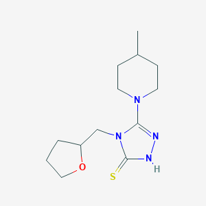 5-(4-Methylpiperidin-1-yl)-4-(oxolan-2-ylmethyl)-4H-1,2,4-triazole-3-thiolͼƬ