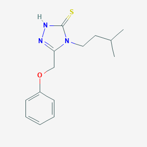 4-(3-Methylbutyl)-5-(phenoxymethyl)-4H-1,2,4-triazole-3-thiolͼƬ