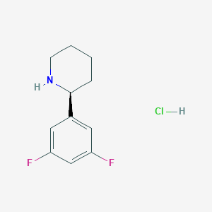 (S)-2-(3,5-Difluorophenyl)piperidine hydrochlorideͼƬ