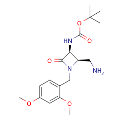 tert-butylN-[(2R,3S)-2-(aminomethyl)-1-[(2,4-dimethoxyphenyl)methyl]-4-oxo-azetidin-3-yl]carbamateͼƬ