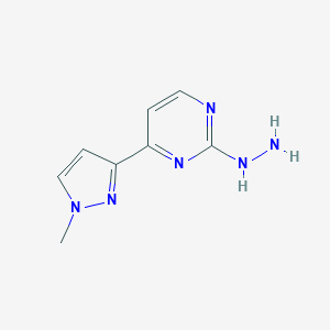 2-hydrazino-4-(1-methyl-1H-pyrazol-3-yl)pyrimidineͼƬ