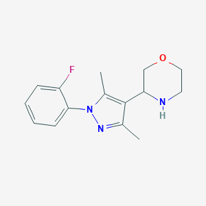 3-[1-(2-fluorophenyl)-3,5-dimethyl-1H-pyrazol-4-yl]morpholine图片