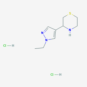 3-(1-Ethyl-1H-pyrazol-4-yl)thiomorpholine dihydrochlorideͼƬ