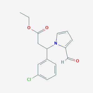 ethyl 3-(3-chlorophenyl)-3-(2-formyl-1H-pyrrol-1-yl)propanoateͼƬ