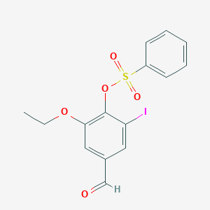 2-ethoxy-4-formyl-6-iodophenyl benzenesulfonateͼƬ