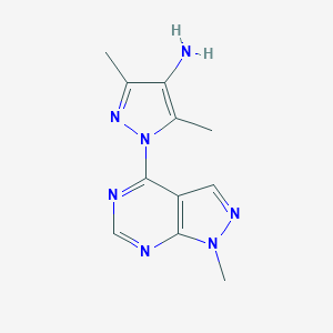 3,5-dimethyl-1-{1-methyl-1H-pyrazolo[3,4-d]pyrimidin-4-yl}-1H-pyrazol-4-amineͼƬ