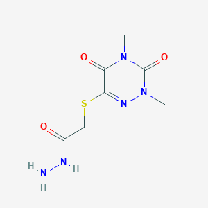 2-[(2,4-Dimethyl-3,5-dioxo-2,3,4,5-tetrahydro-1,2,4-triazin-6-yl)sulfanyl]acetohydrazideͼƬ