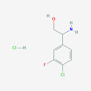 2-amino-2-(4-chloro-3-fluorophenyl)ethan-1-ol hydrochlorideͼƬ