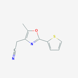 2-[5-methyl-2-(thiophen-2-yl)-1,3-oxazol-4-yl]acetonitrileͼƬ