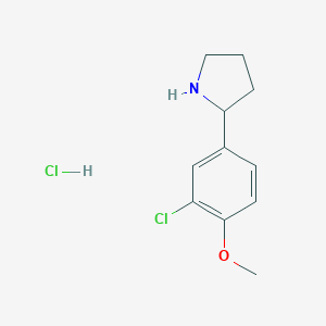 2-(3-Chloro-4-methoxyphenyl)pyrrolidine HydrochlorideͼƬ