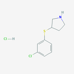 3-[(3-Chlorophenyl)sulfanyl]pyrrolidine HydrochlorideͼƬ