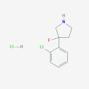 3-(2-chlorophenyl)-3-fluoropyrrolidine hydrochlorideͼƬ