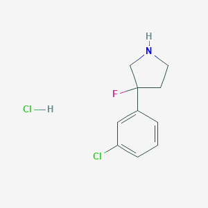 3-(3-chlorophenyl)-3-fluoropyrrolidine hydrochlorideͼƬ