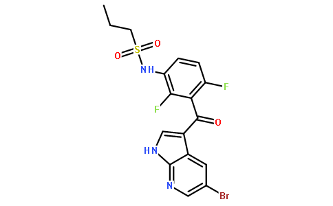 N-[3-[(5-溴-1H-吡咯并[2,3-b]吡啶-3-基)羰基]-2,4-二氟苯基]-1-丙磺酰胺图片