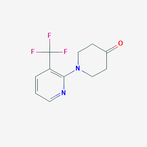 1-(3-(三氟甲基)吡啶-2-基)哌啶-4-酮图片