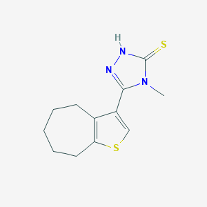 4-Methyl-5-(5,6,7,8-tetrahydro-4H-cyclohepta-[b]thien-3-yl)-4H-1,2,4-triazole-3-thiolͼƬ