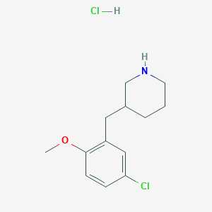 3-[(5-chloro-2-methoxyphenyl)methyl]piperidine hydrochlorideͼƬ