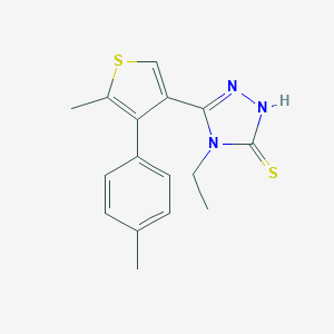 4-ethyl-5-[5-methyl-4-(4-methylphenyl)thien-3-yl]-4H-1,2,4-triazole-3-thiolͼƬ